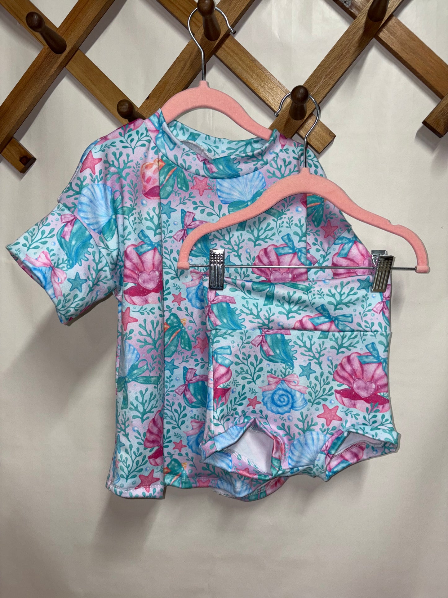Seashell dolman/bummie set (5t)