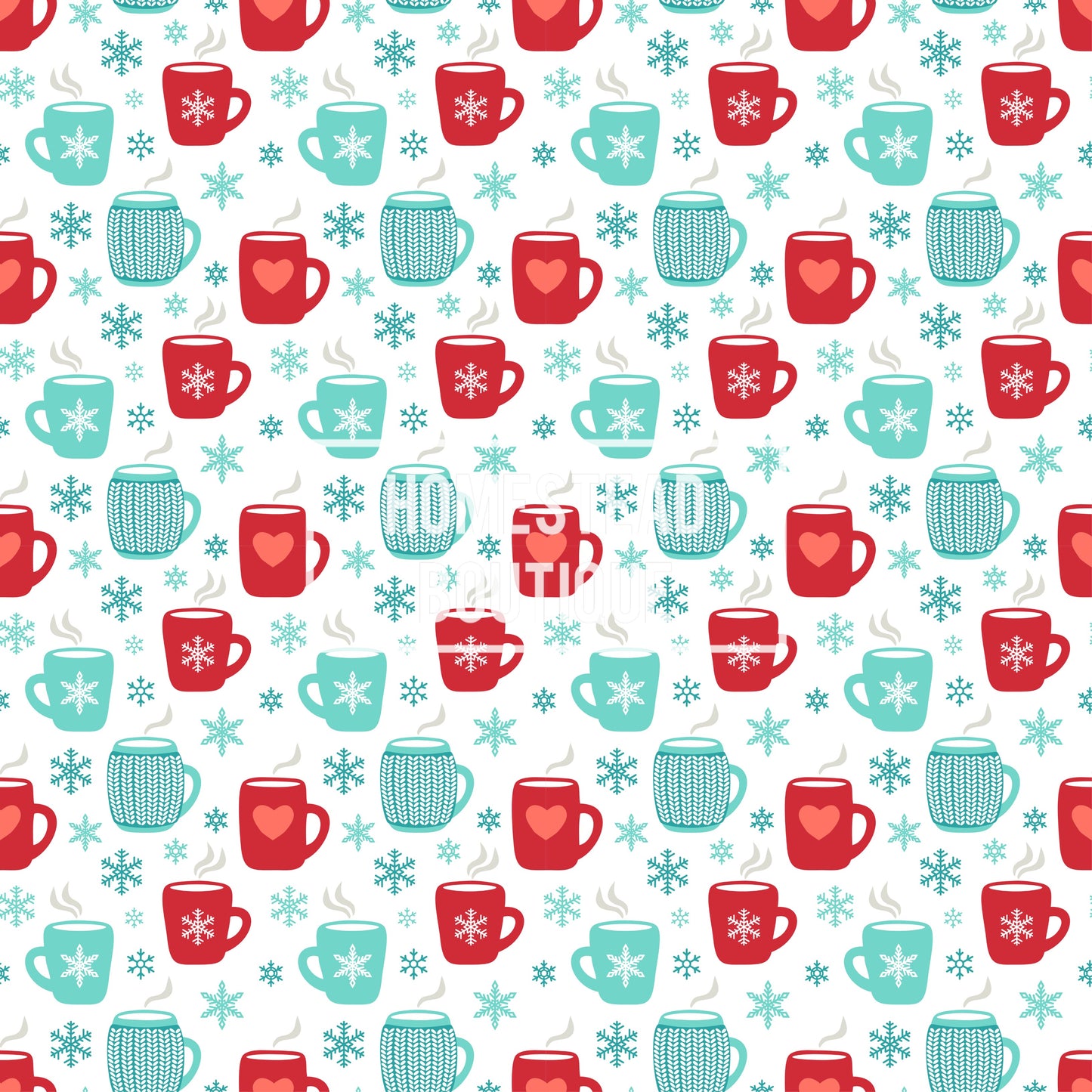 Christmas mugs seamless