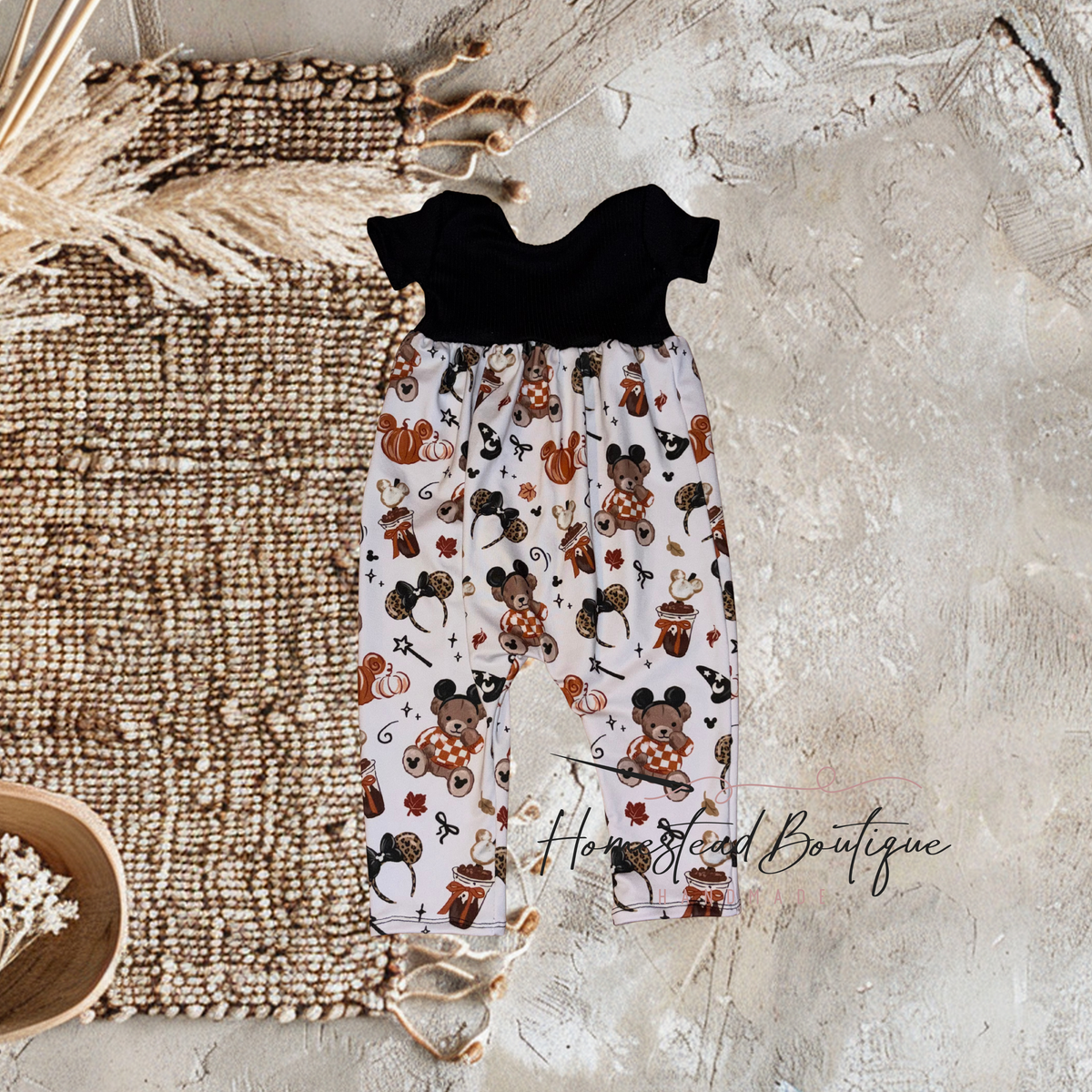 Bear Napa romper (9/12)
