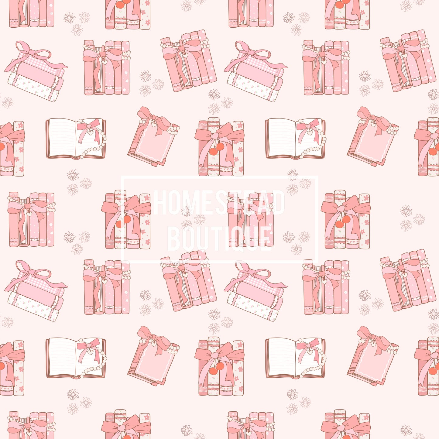 Pink books seamless