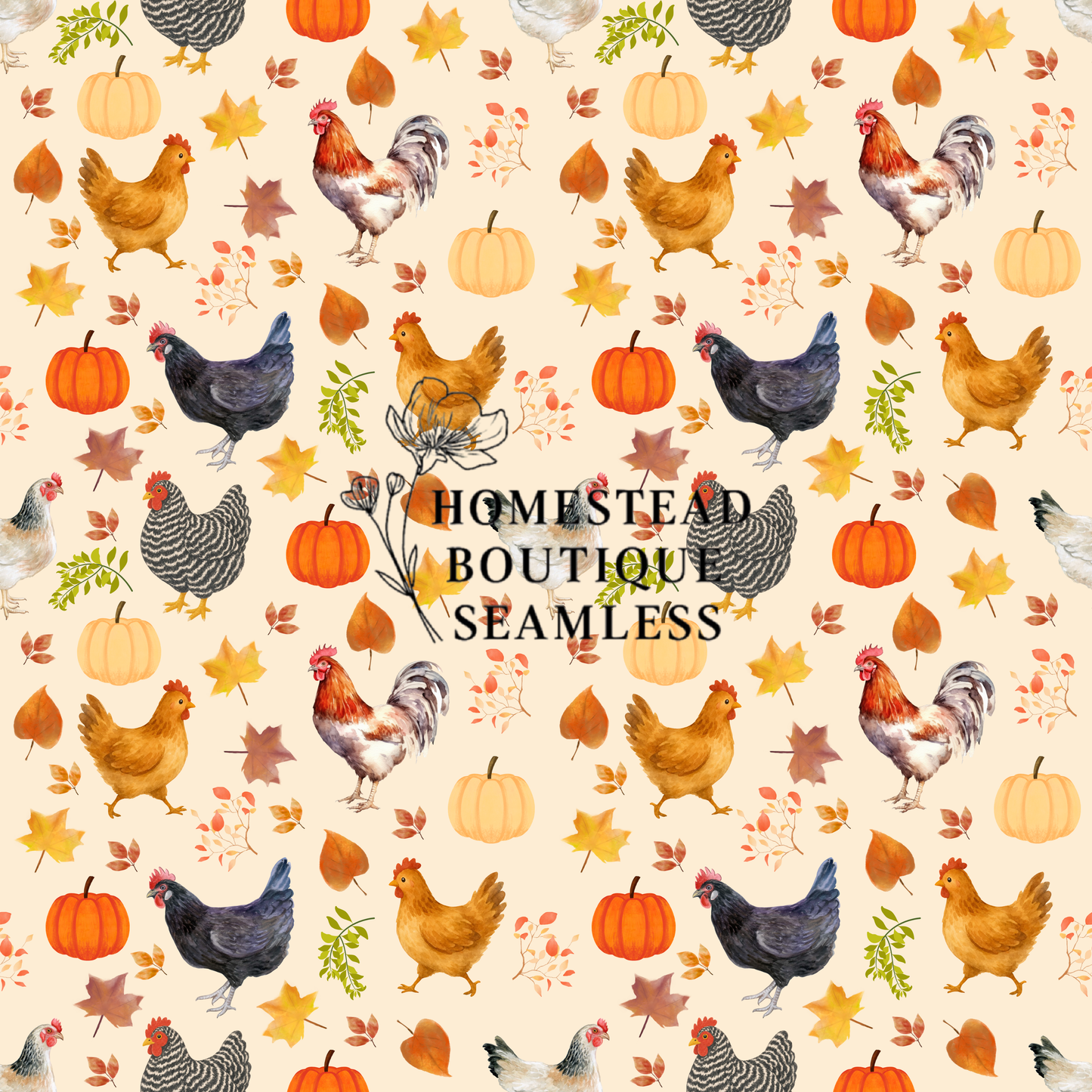 Fall chickens seamless