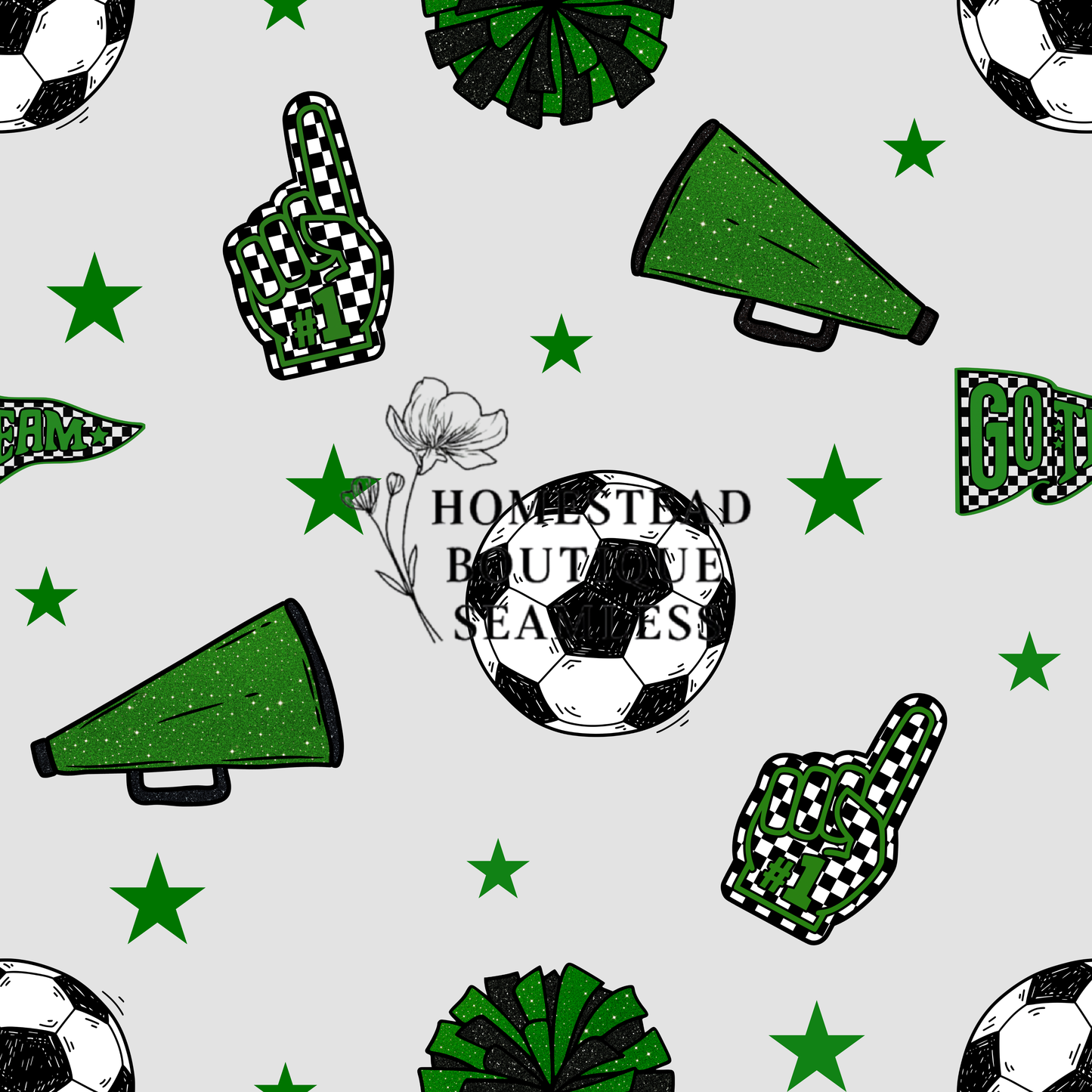 Green soccer seamless