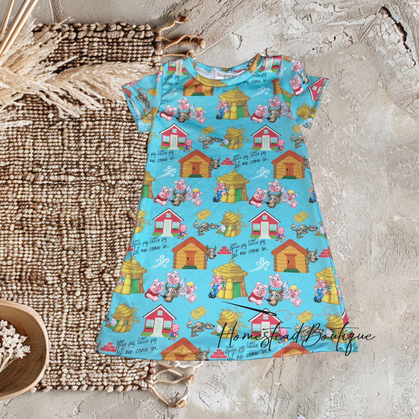 3 pigs t shirt dress (2t)