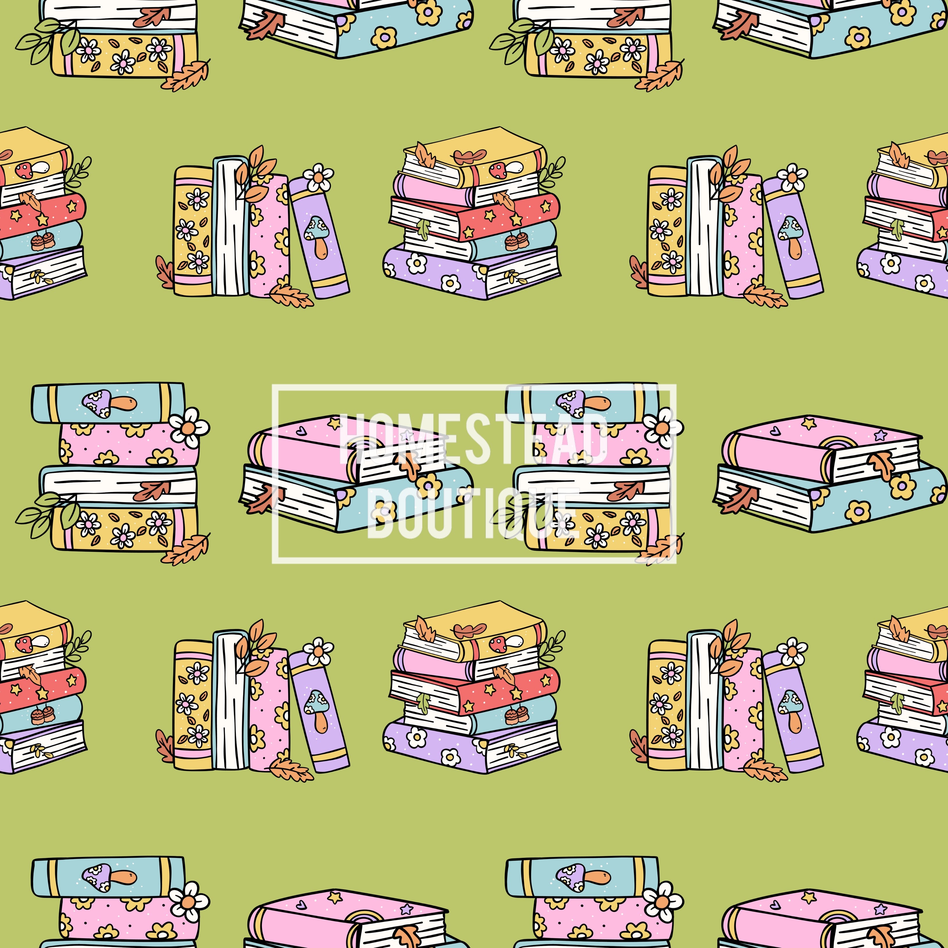 Green books seamless