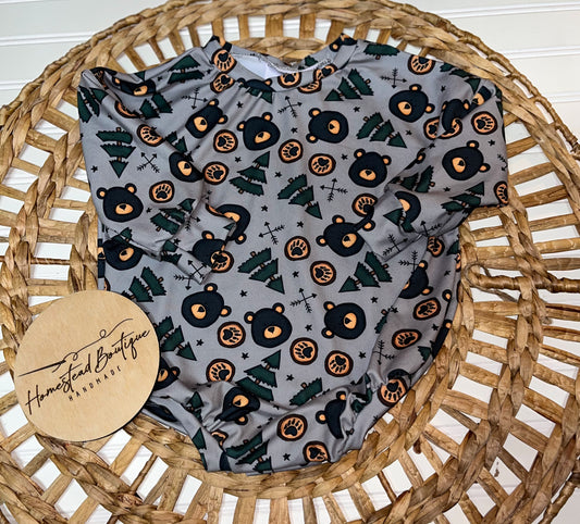 Bear sweater romper (18/24)