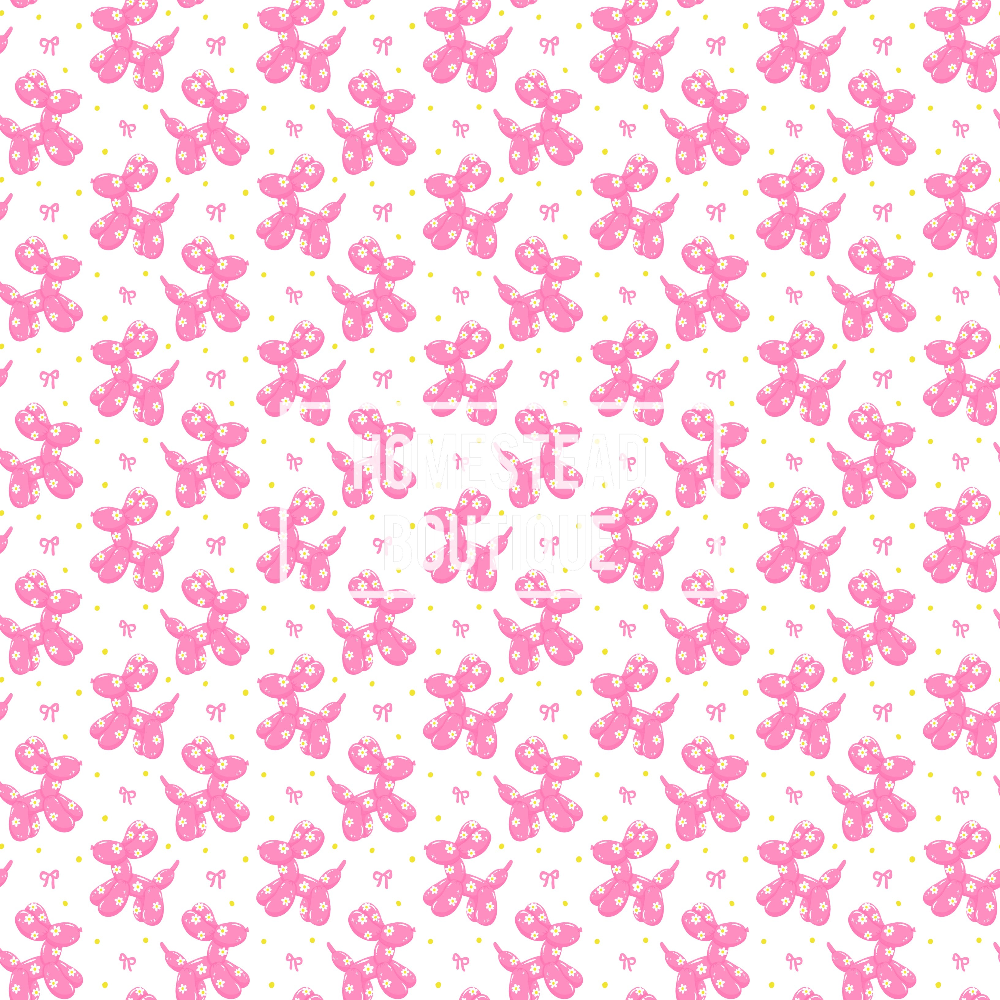 Pink balloon dog seamless