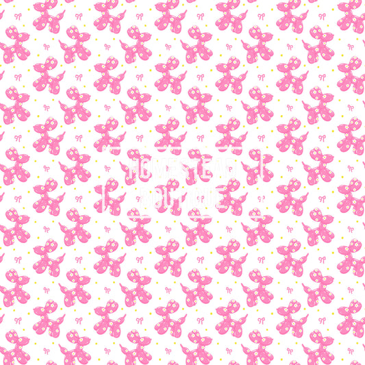Pink balloon dog seamless