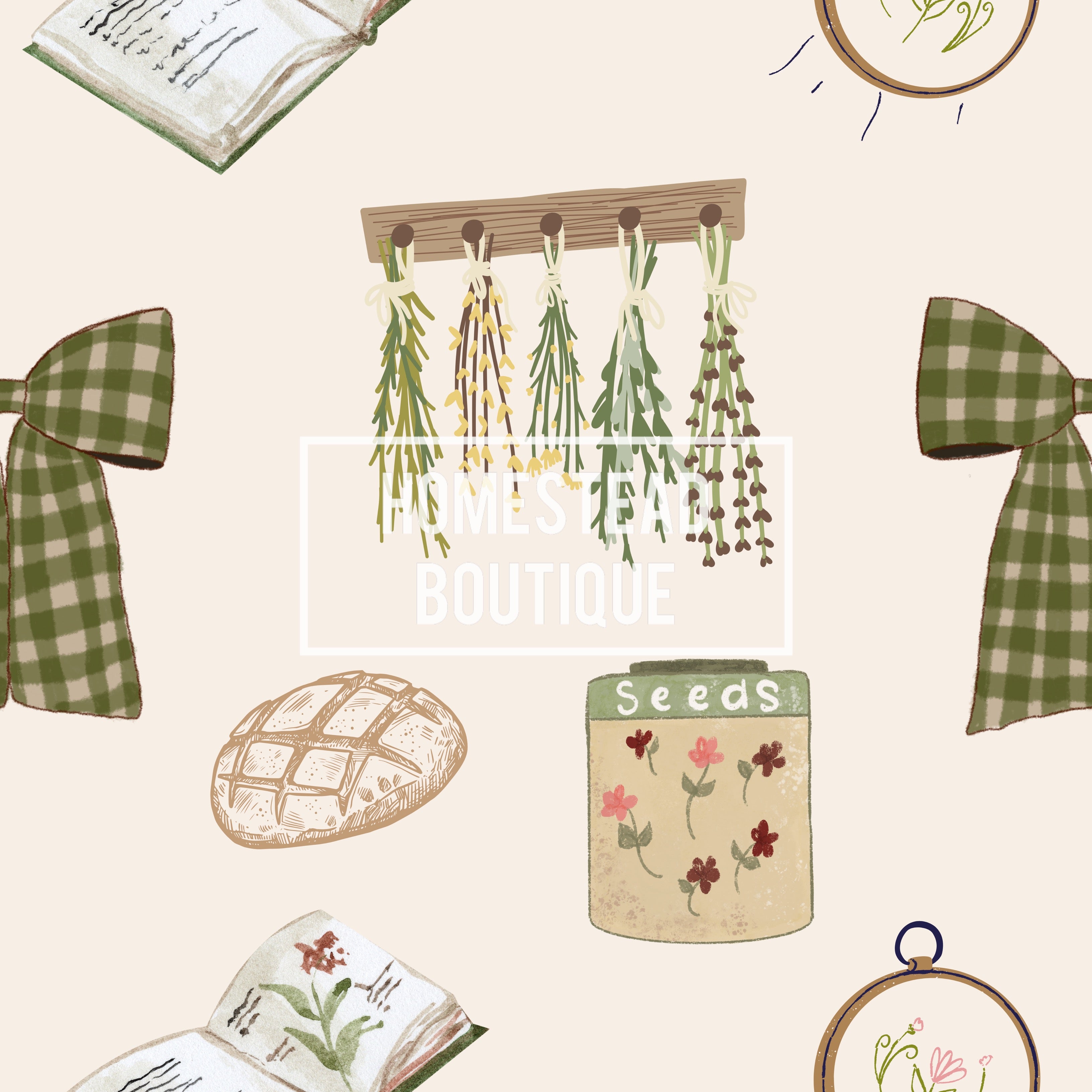 Cottage core seamless