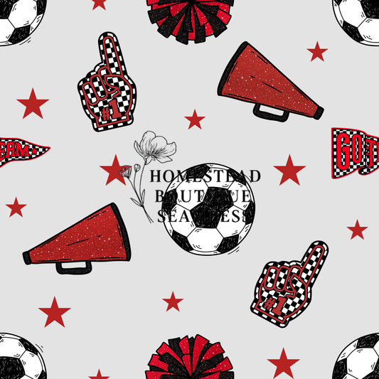 Red soccer seamless