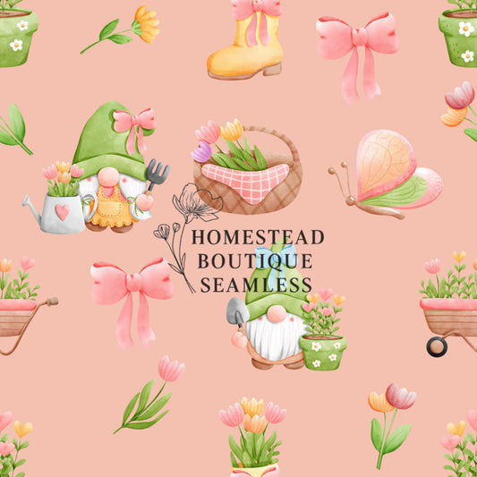 Spring gnomes seamless