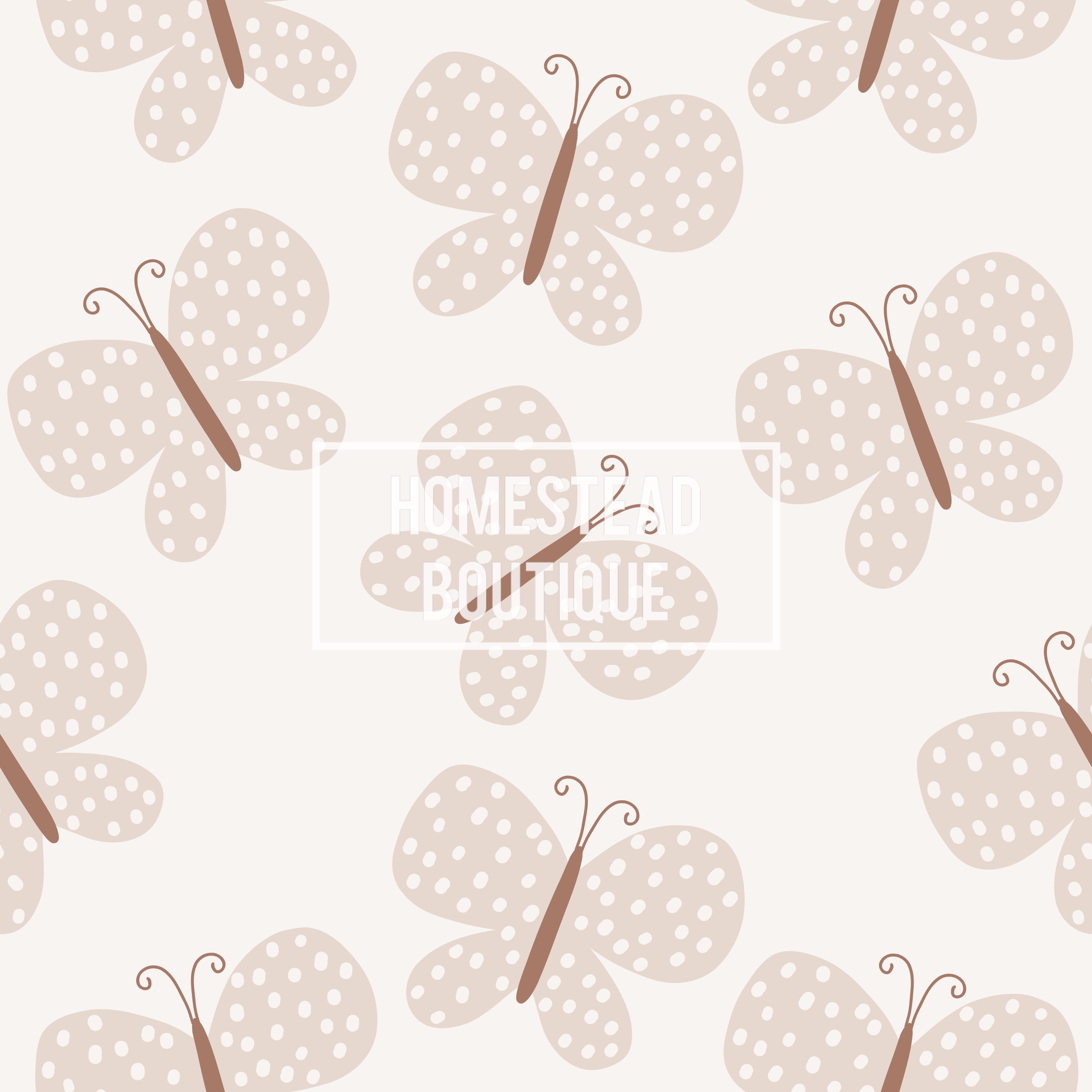 Boho butterfly seamless