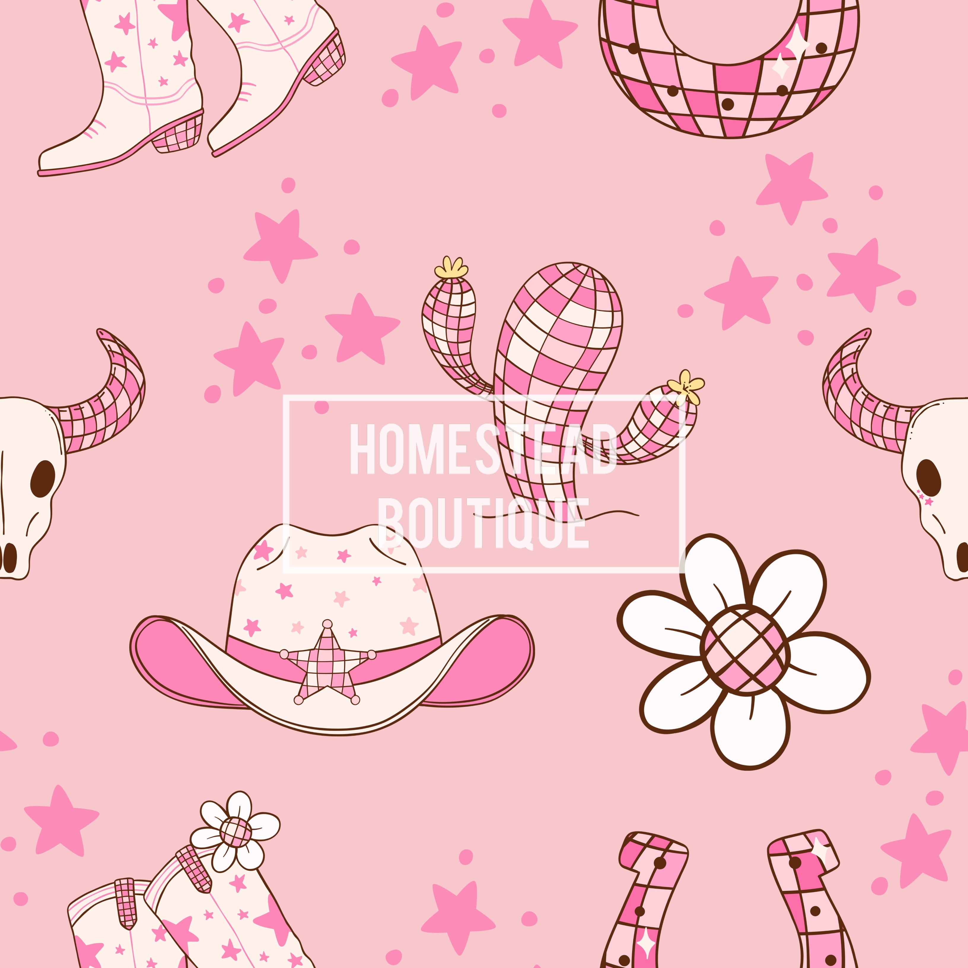 Pink western seamless