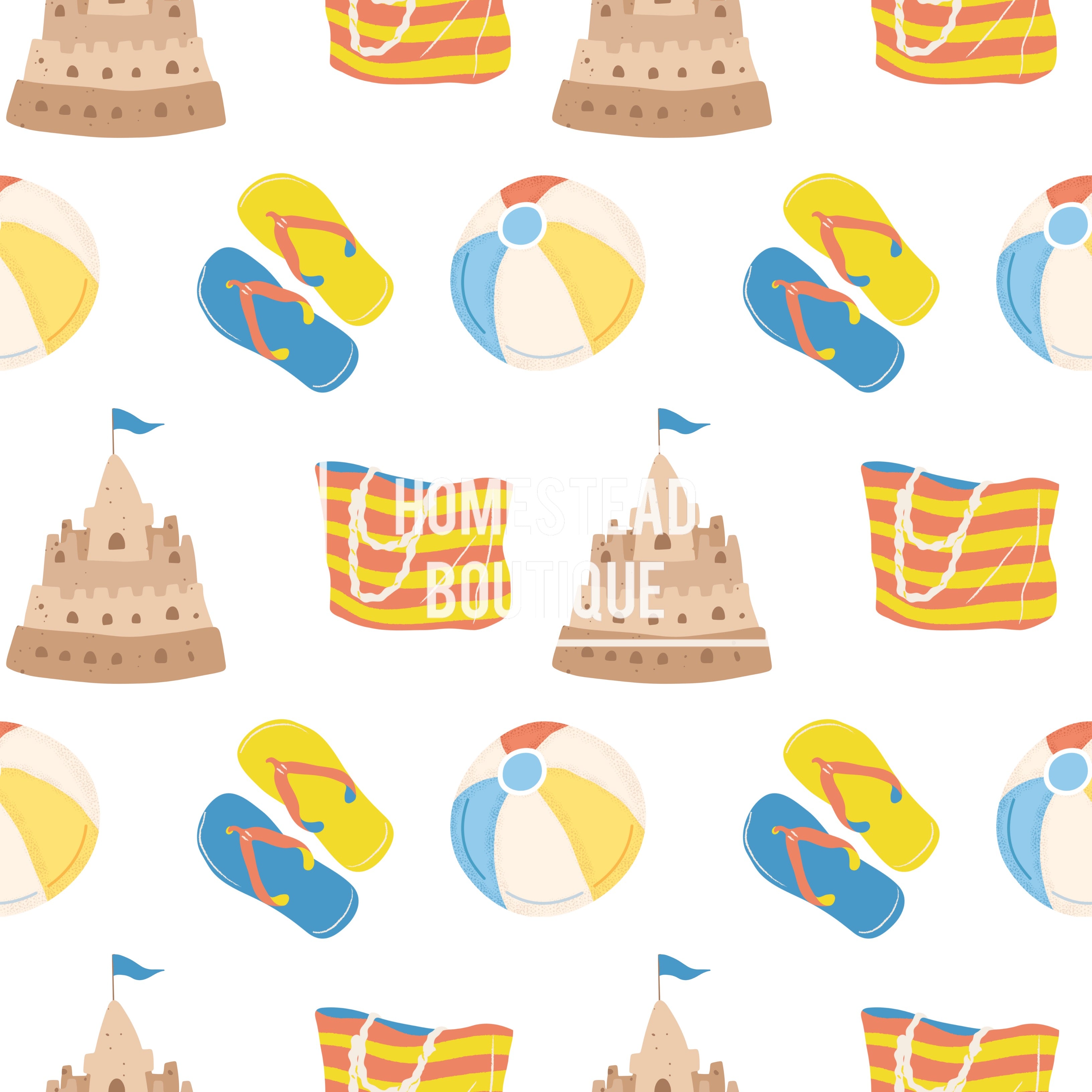 Sand castle seamless