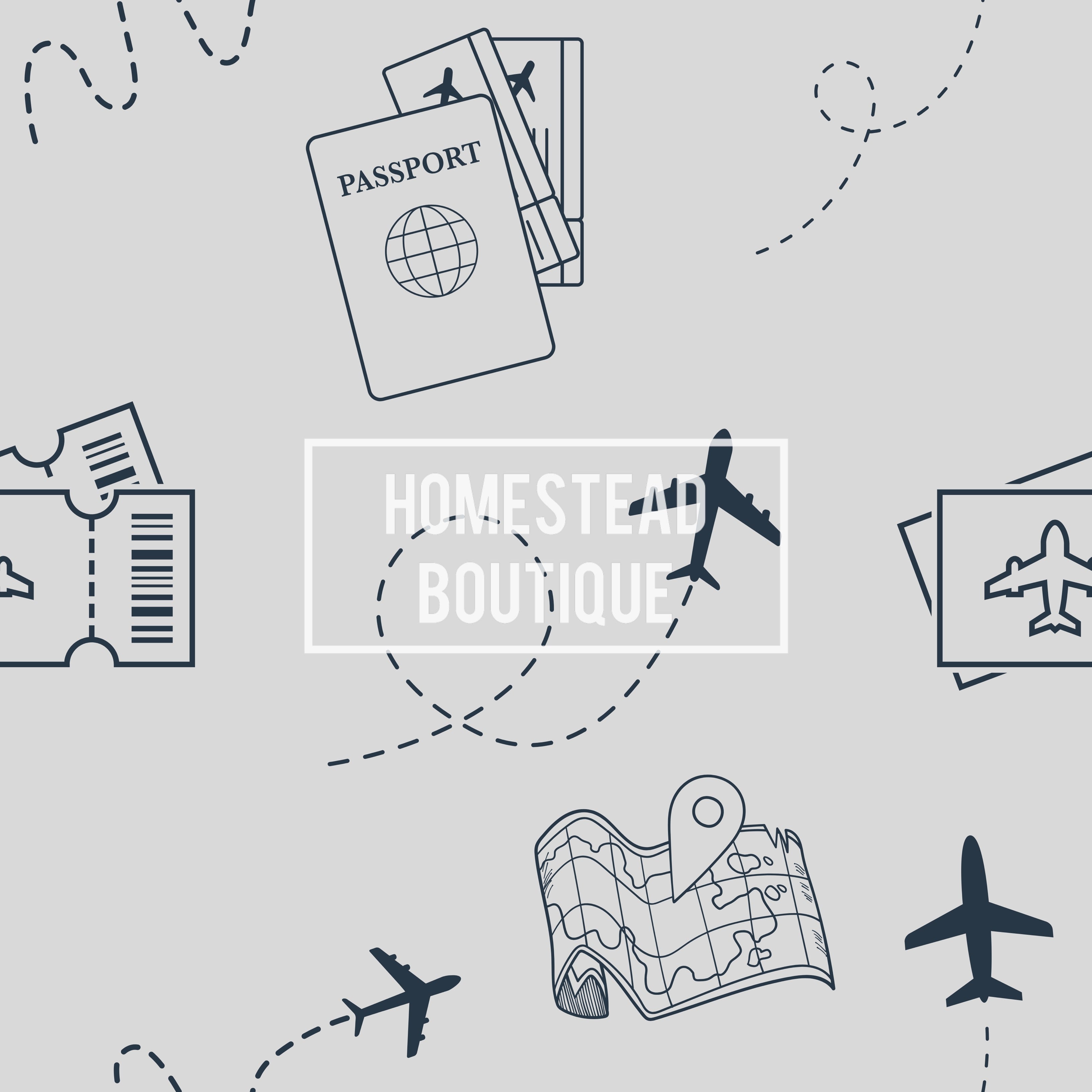 Blue airplane seamless