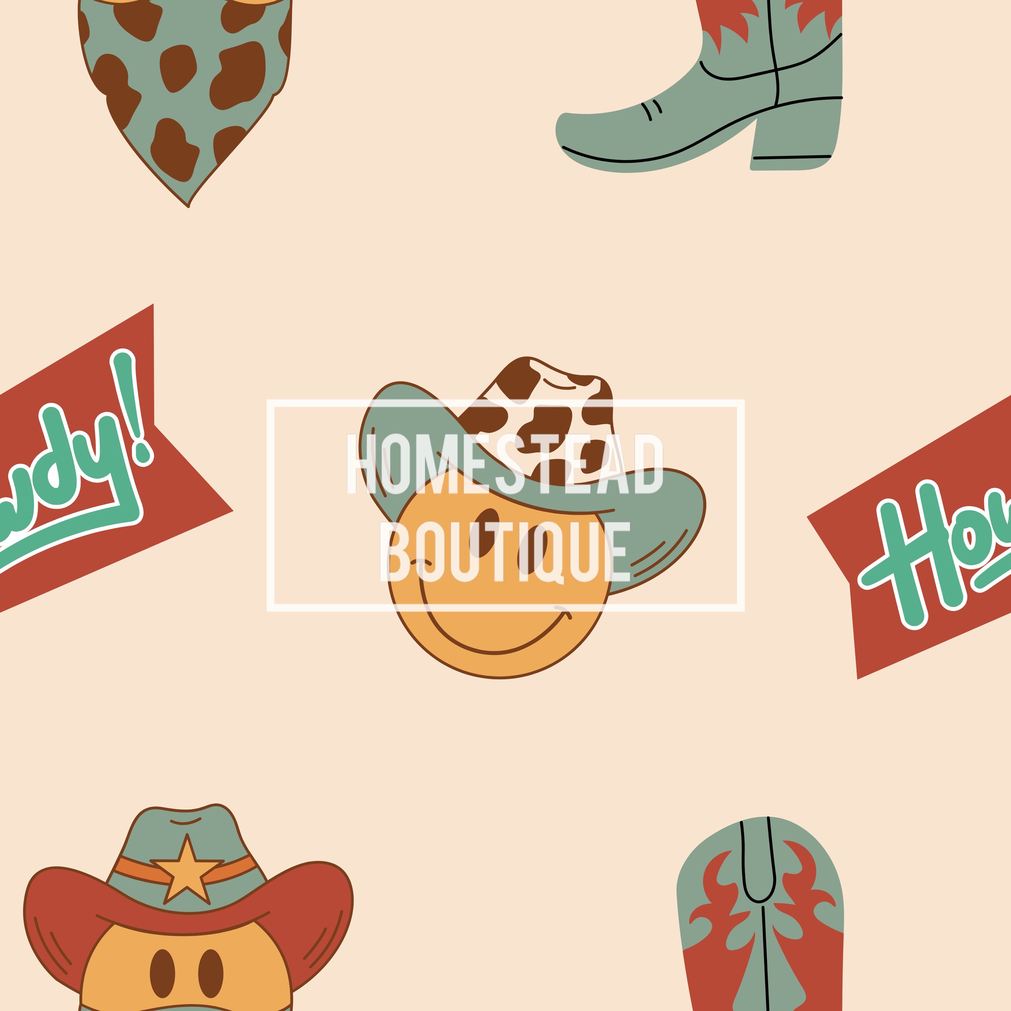 Western smiley seamless