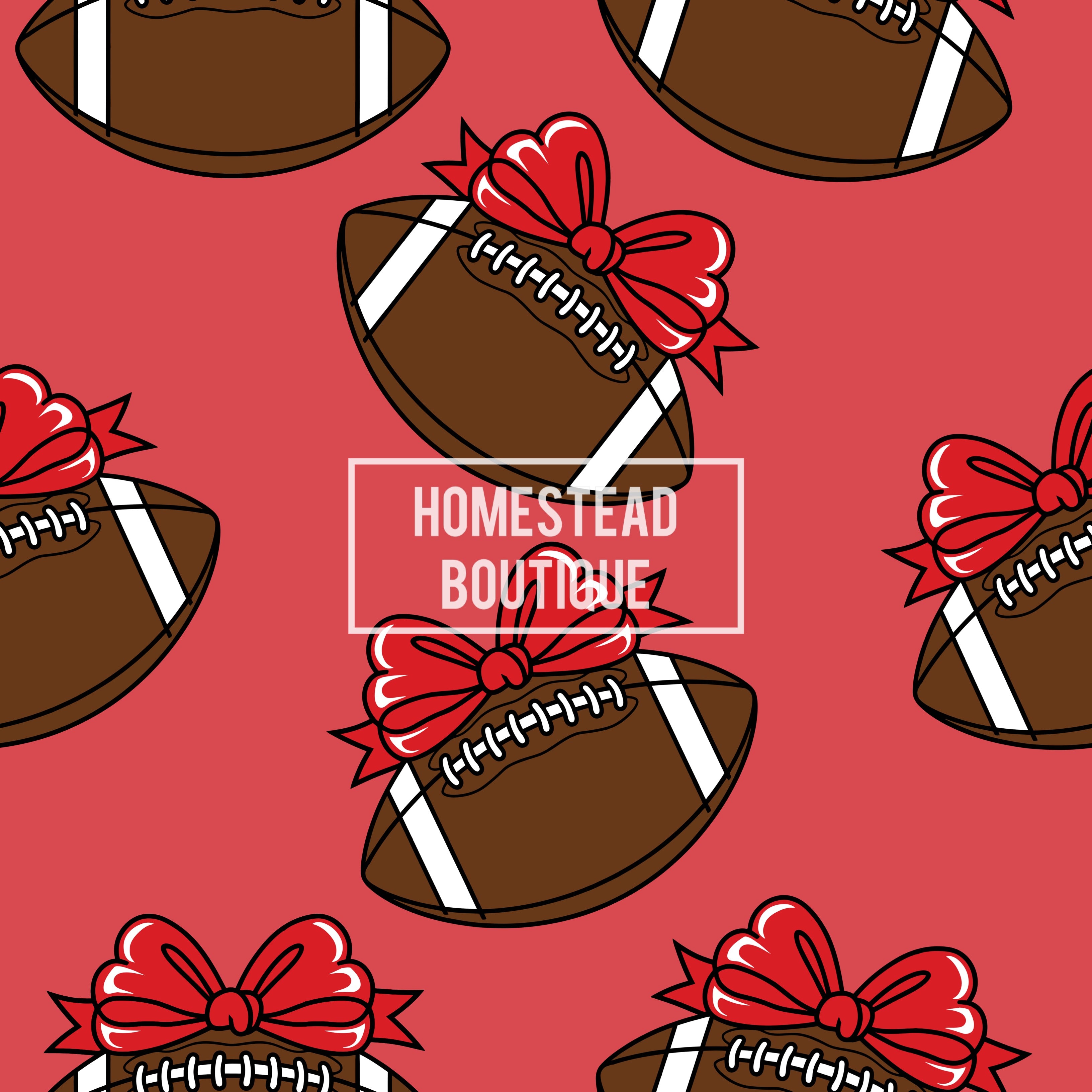 Red football seamless