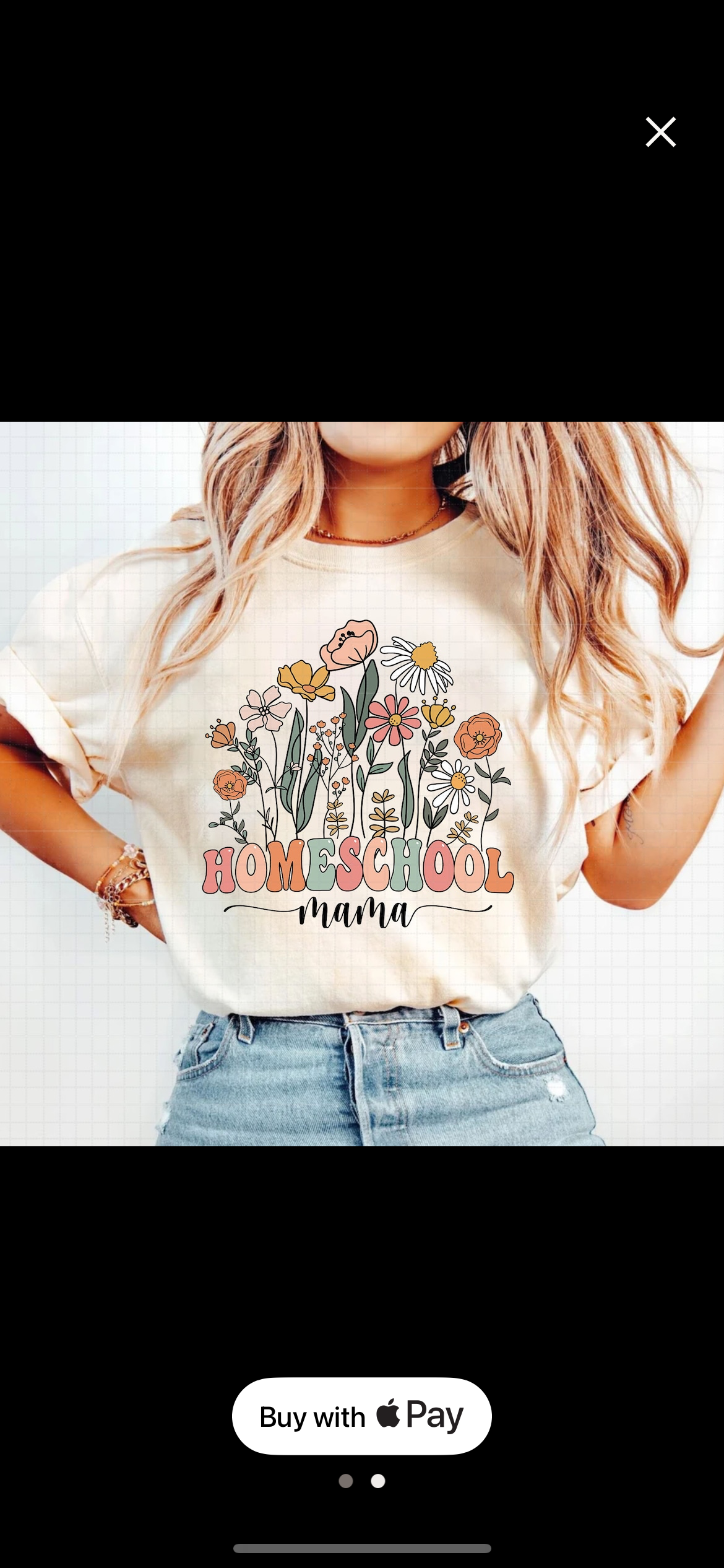 Wildflowers homeschool mama shirt option