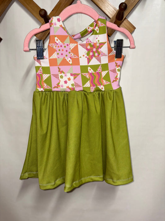 Patchwork poppy peplum (5t)