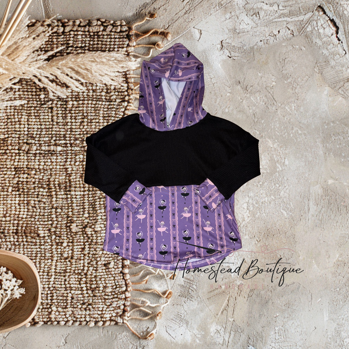 Dancing Skelton hooded tee (12/18)
