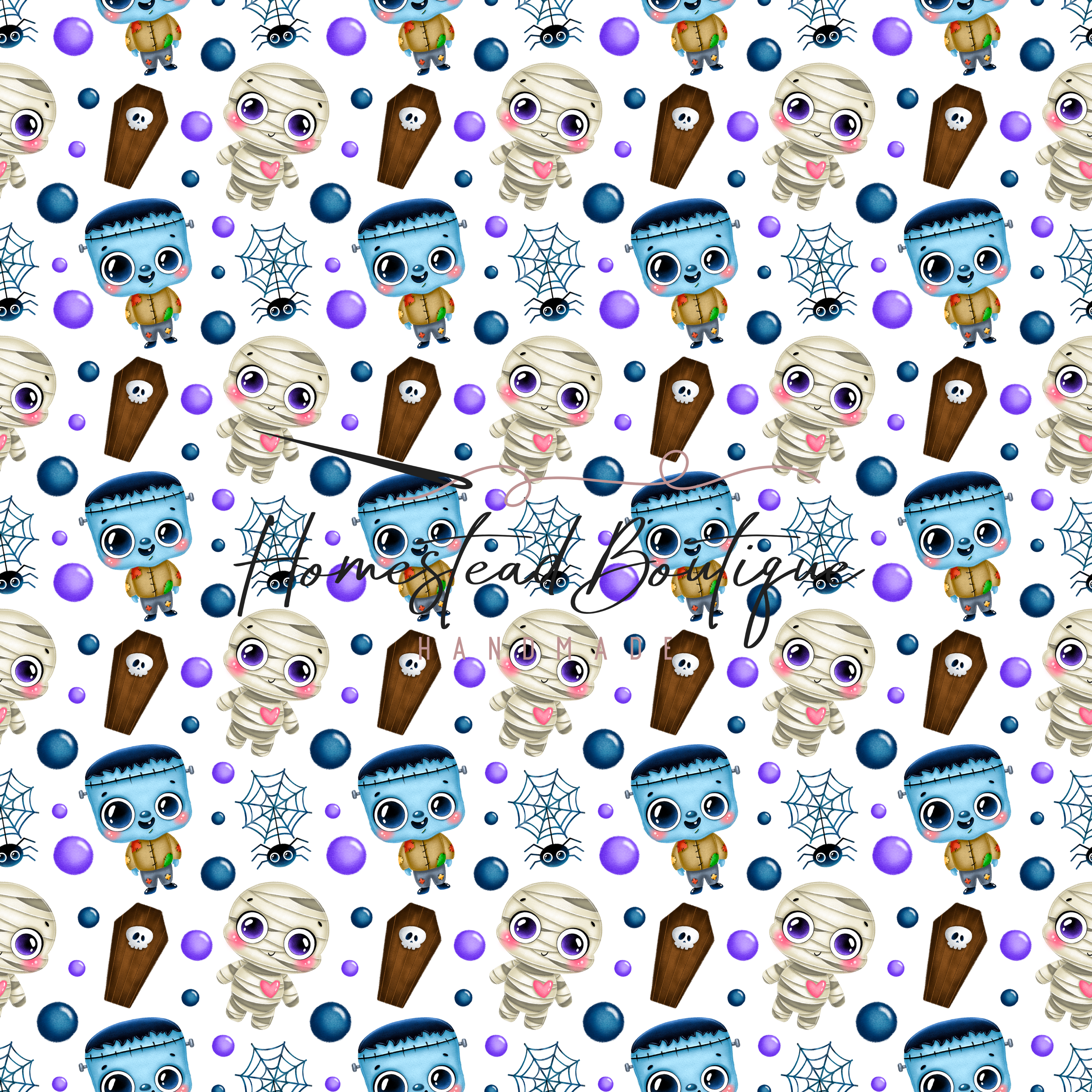 Halloween monsters seamless