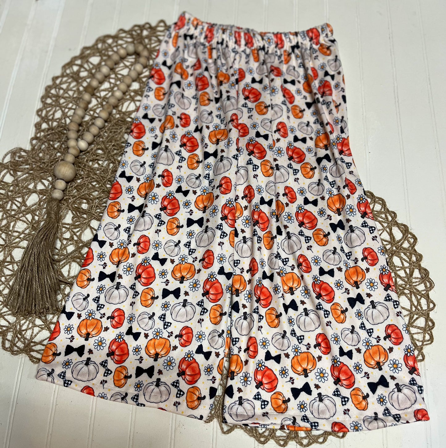 Pumpkin and bow flow pants (7/8)