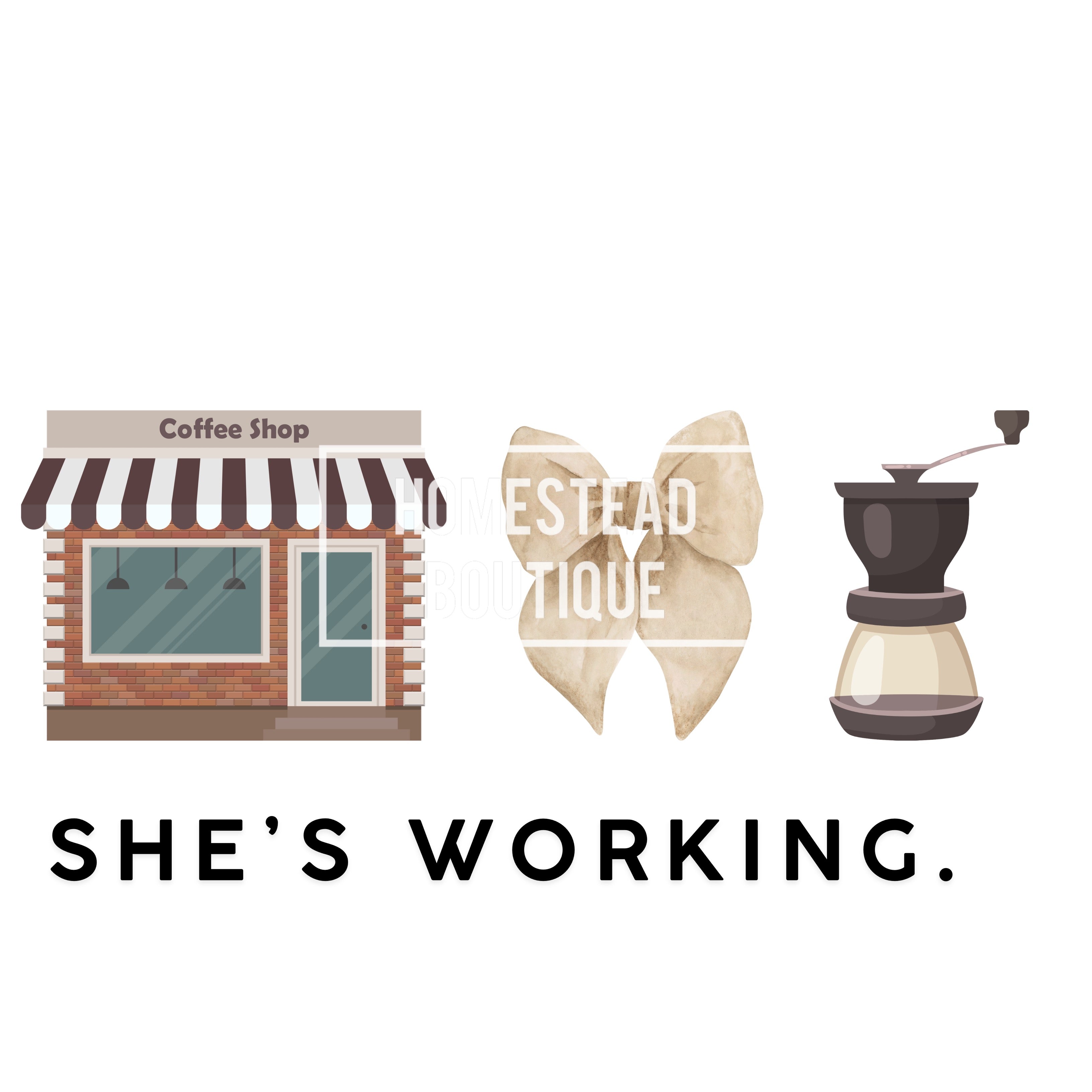 She’s working coffee shop