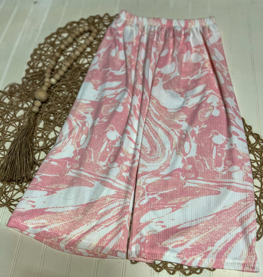 Pink marble flow pants (7/8)