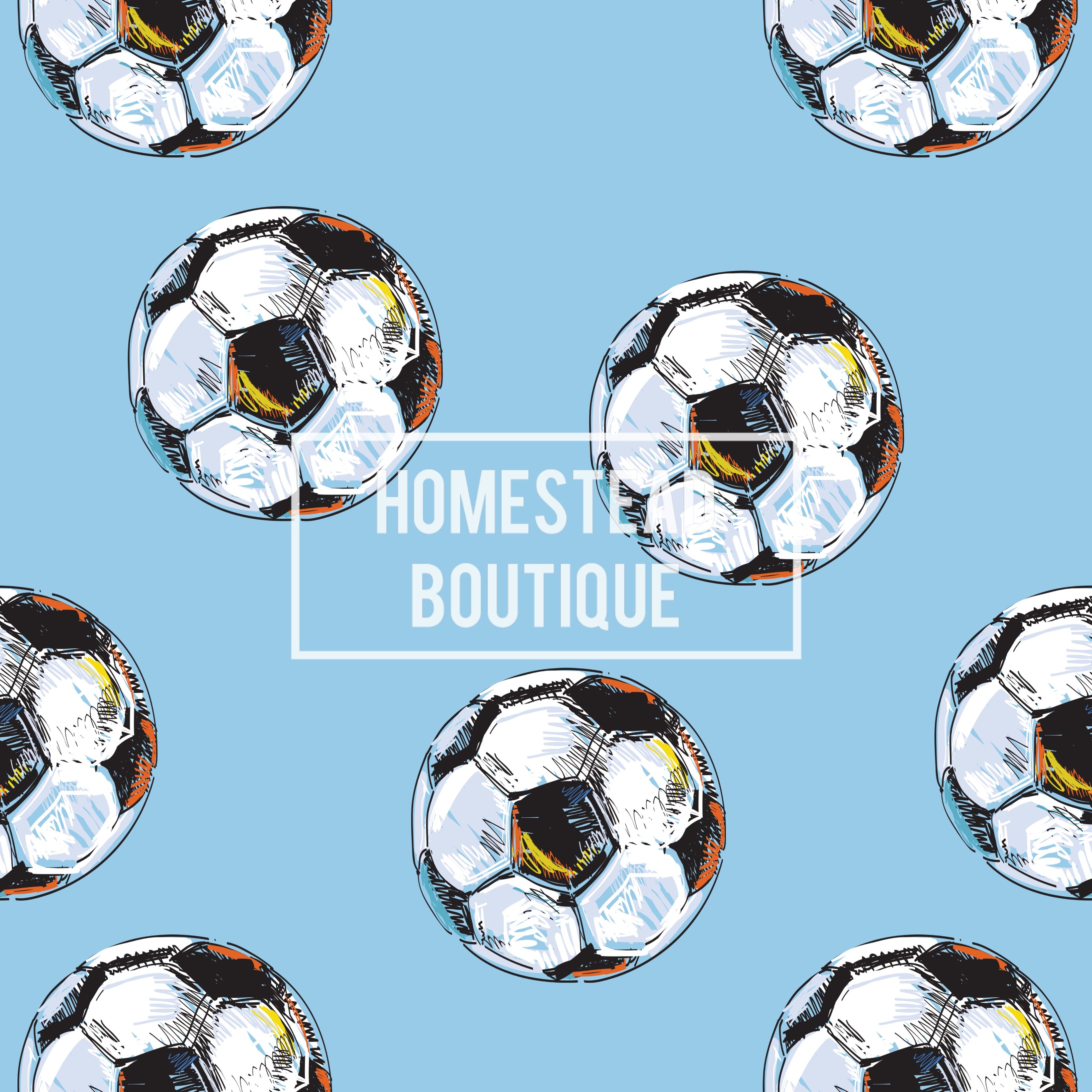 Blue soccer seamless