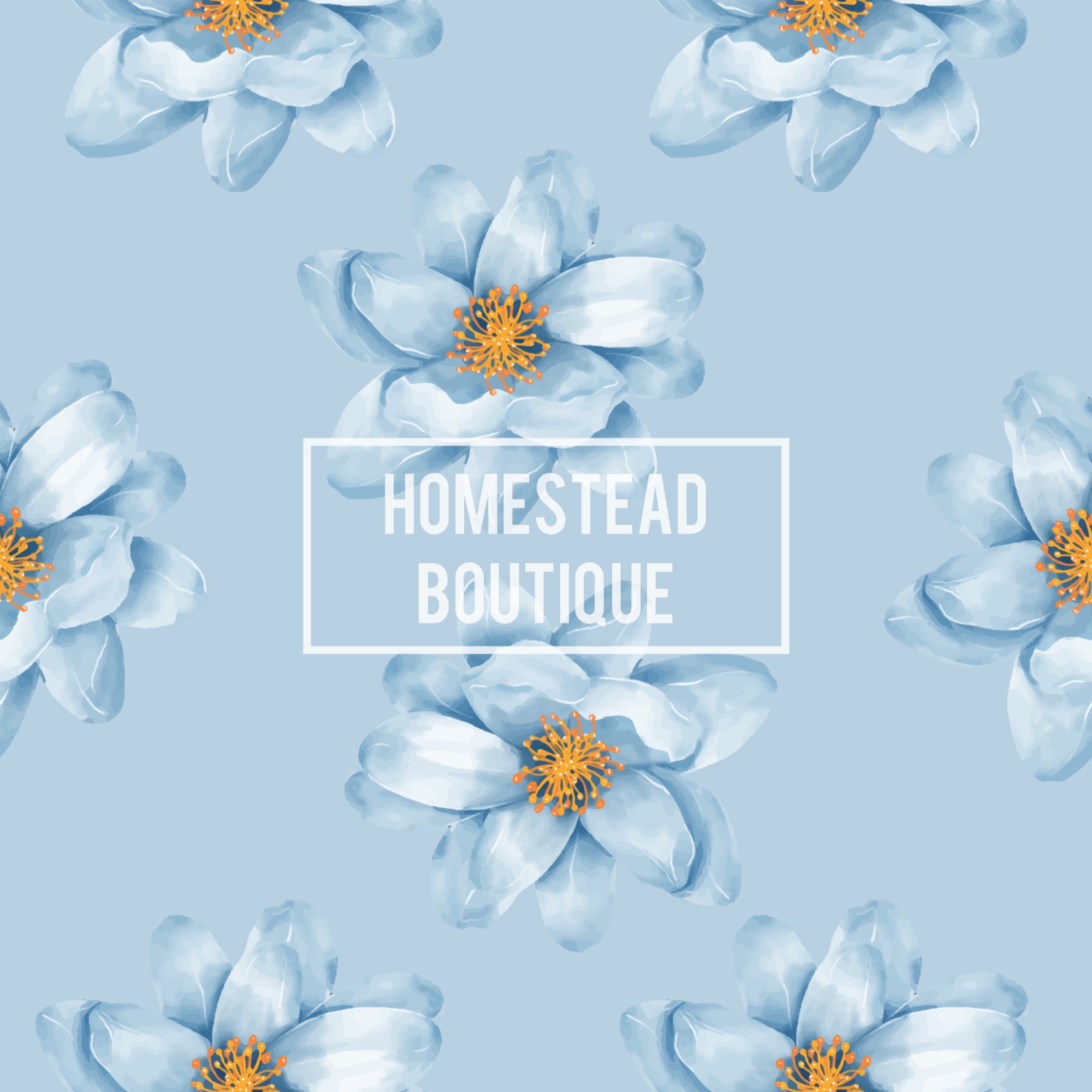 Blue floral seamless