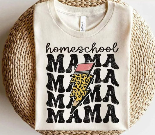 Homeschool mama bolt shirt option
