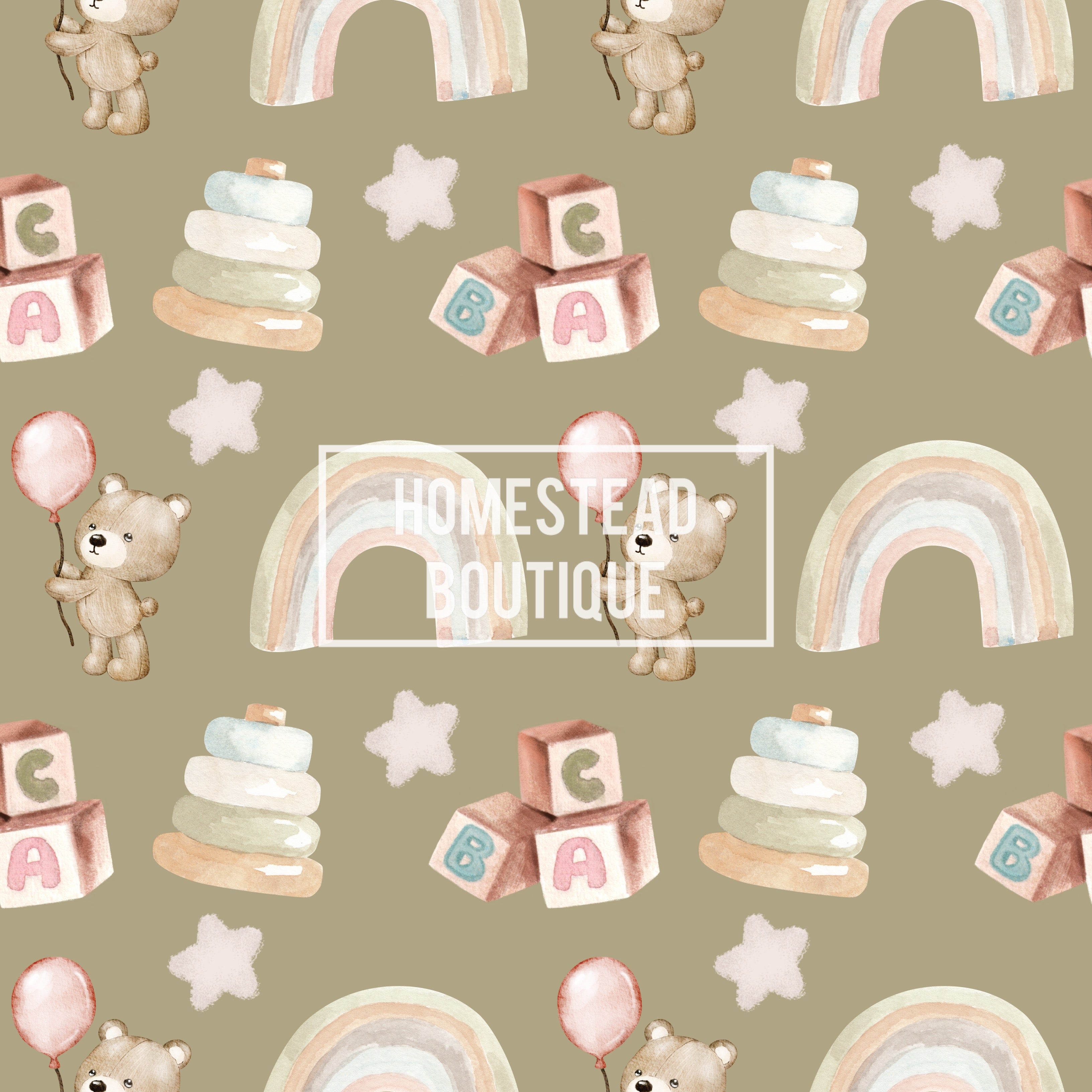Beige nursery seamless