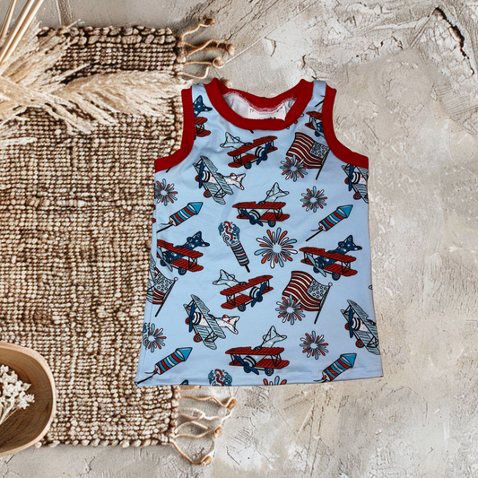 Airplane racerback tank (4t)