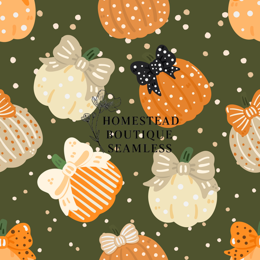 Dotted pumpkins seamless
