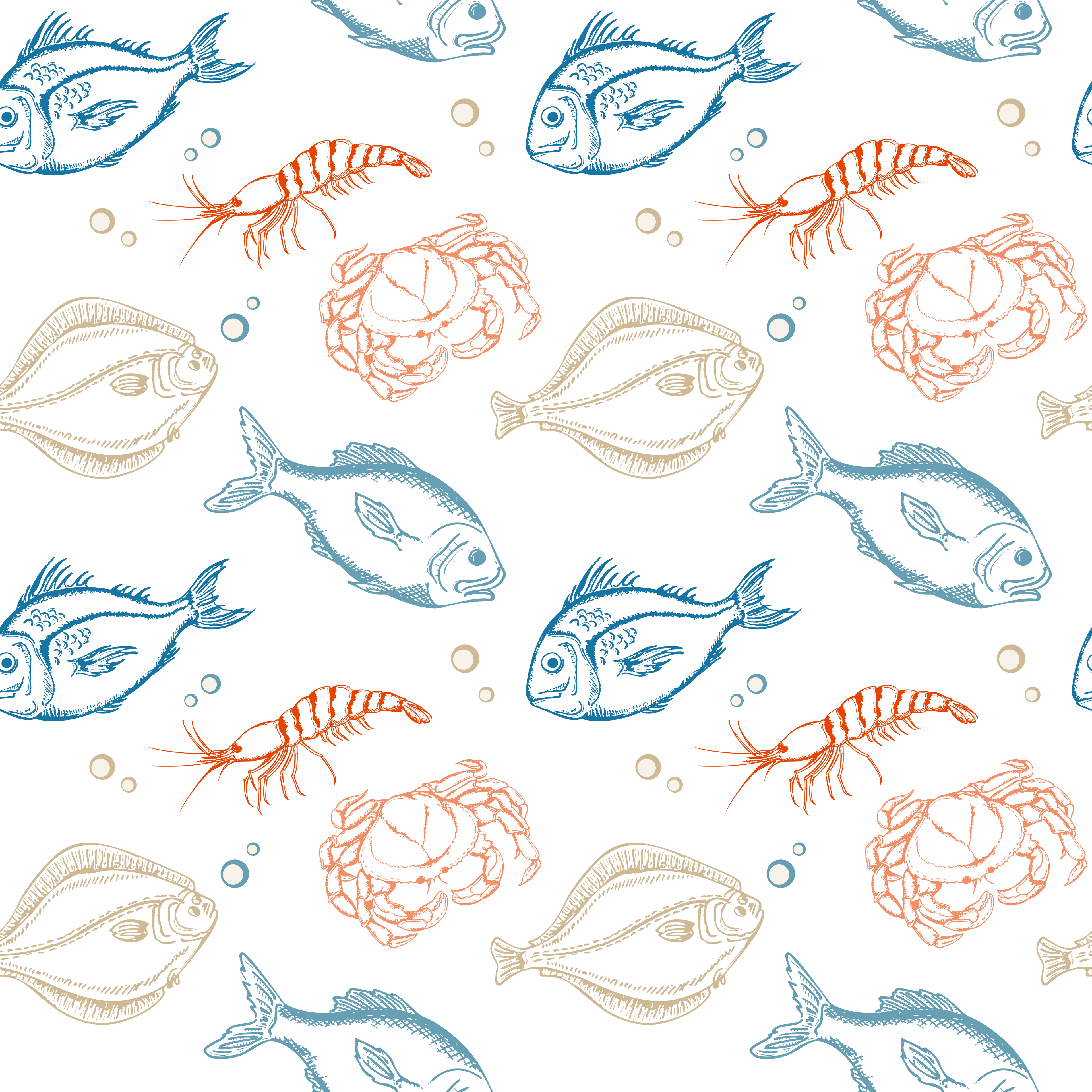 Water creatures seamless