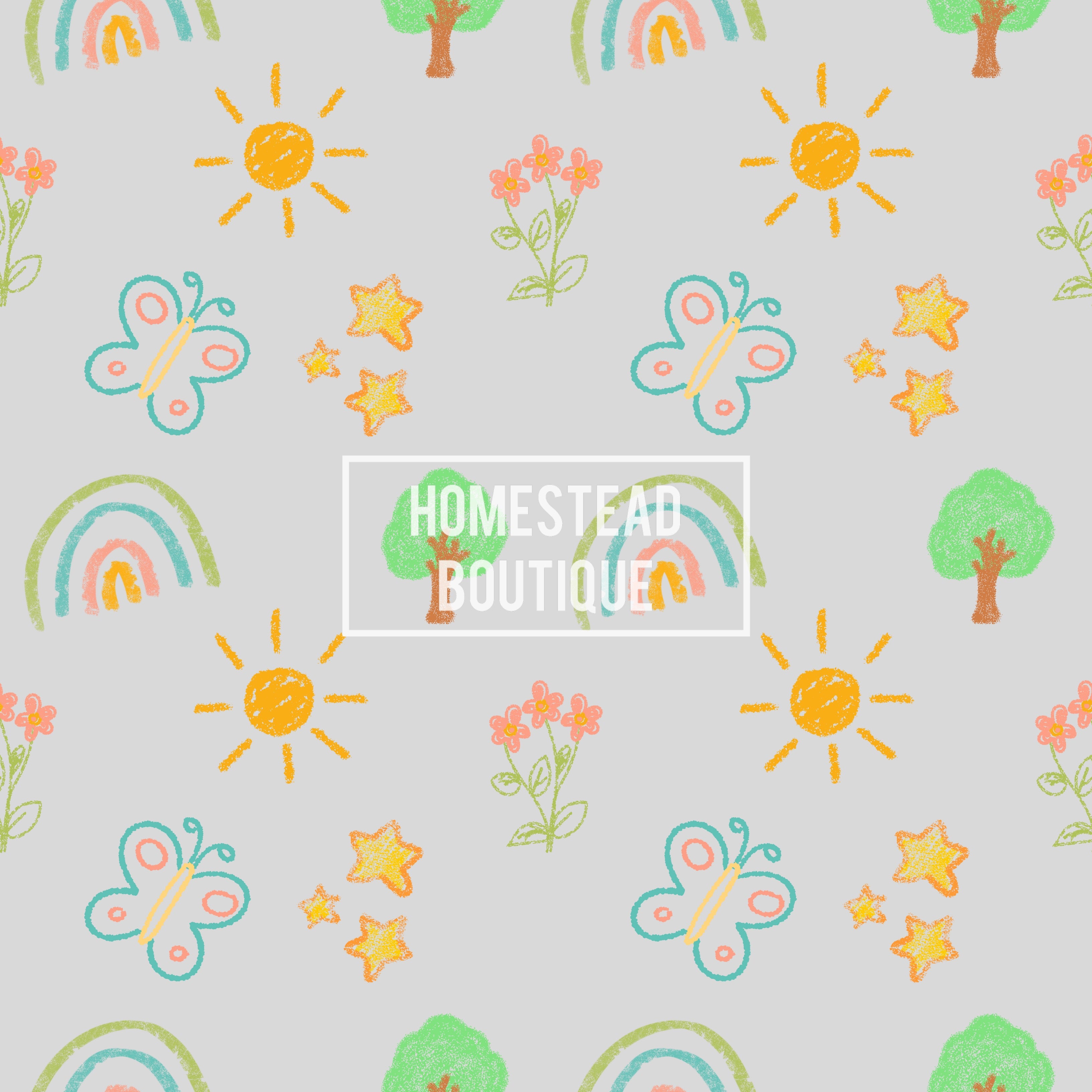 Sidewalk chalk seamless