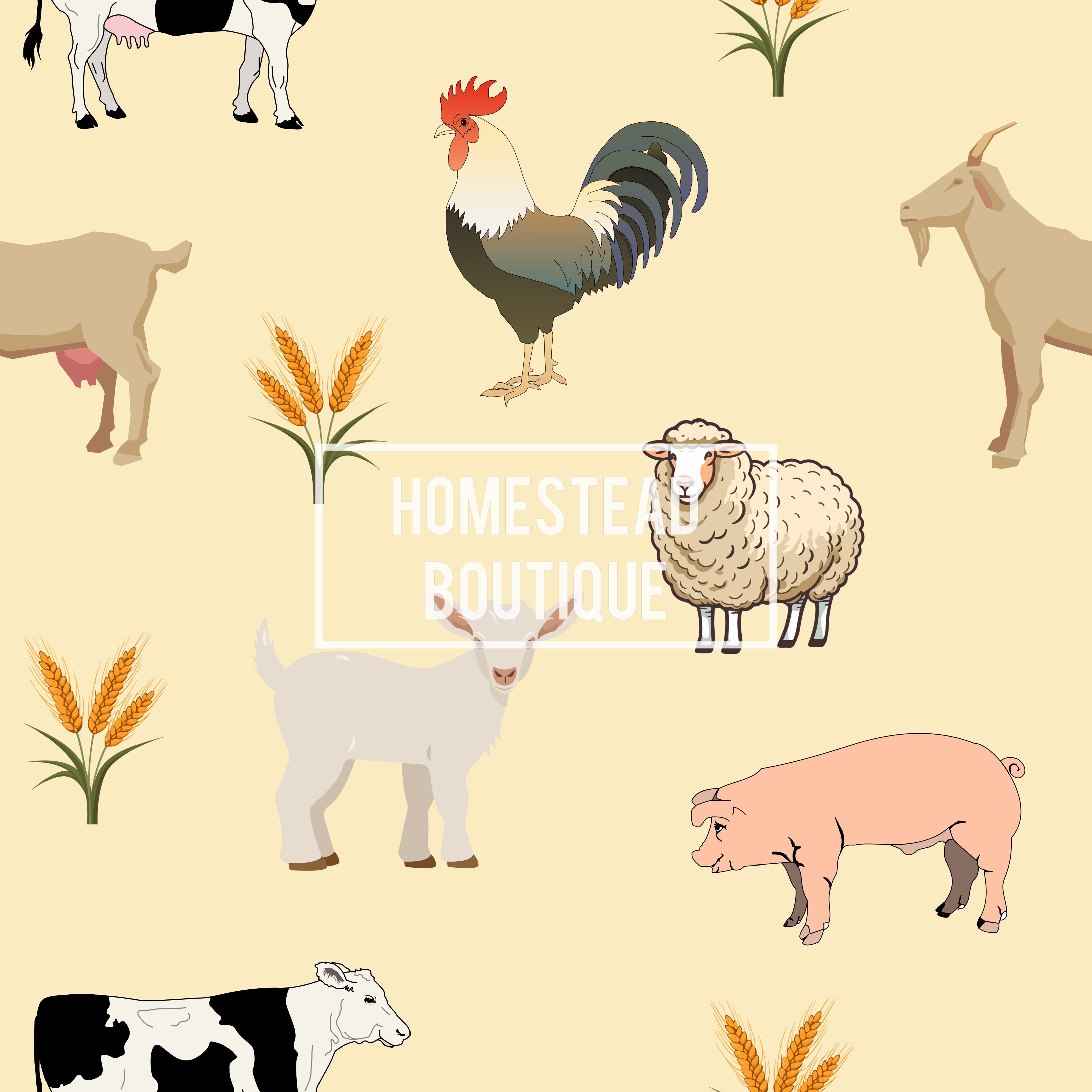 Farm animal seamless