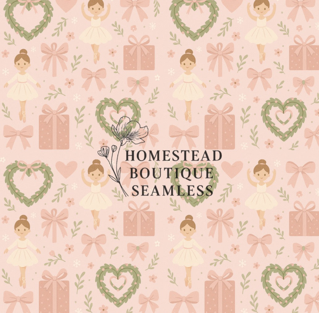 Pink Christmas seamless