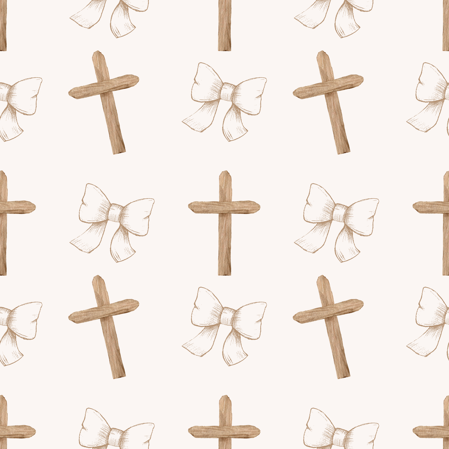 Cross and bow seamless