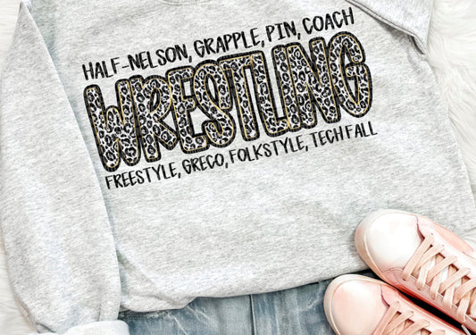 Leopard wrestling shirt option