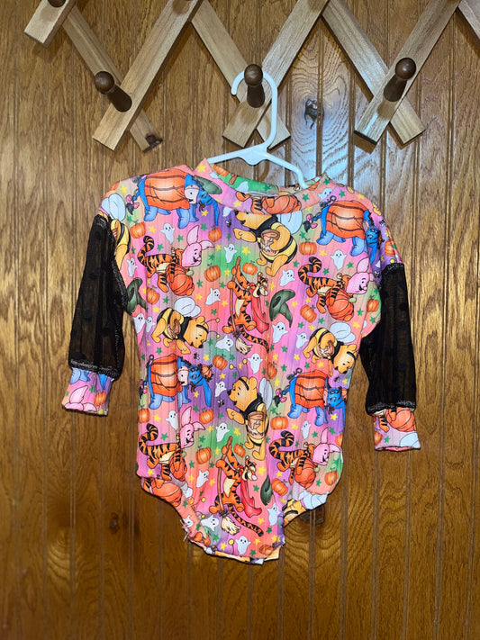 Bear Halloween sweater romper with mesh (9/12)