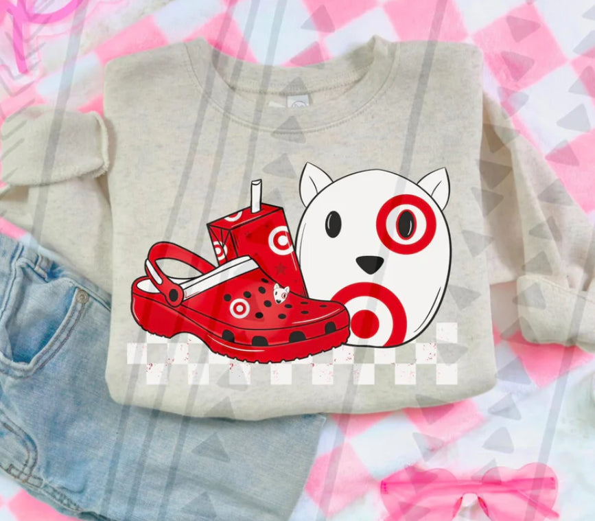 Bulls eye  croc shirt option