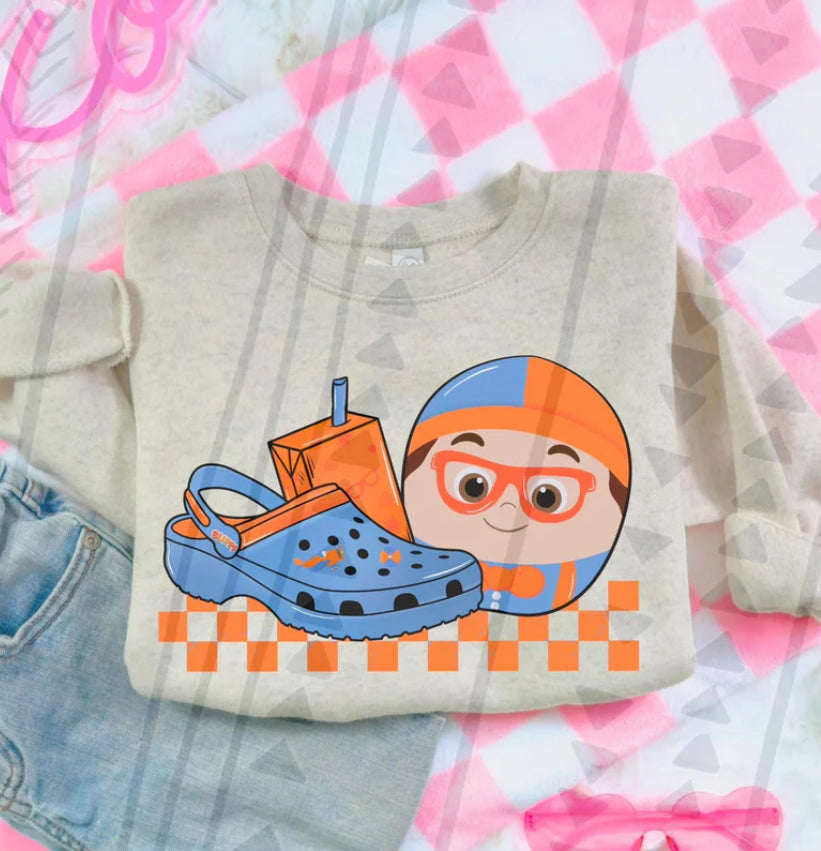 Blippi croc shirt option
