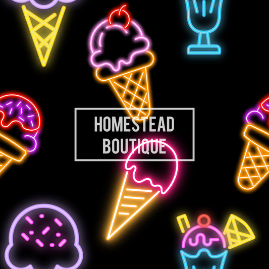 Neon ice cream seamless