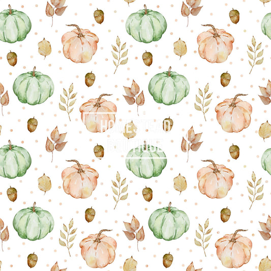 Pumpkins and acorn seamless