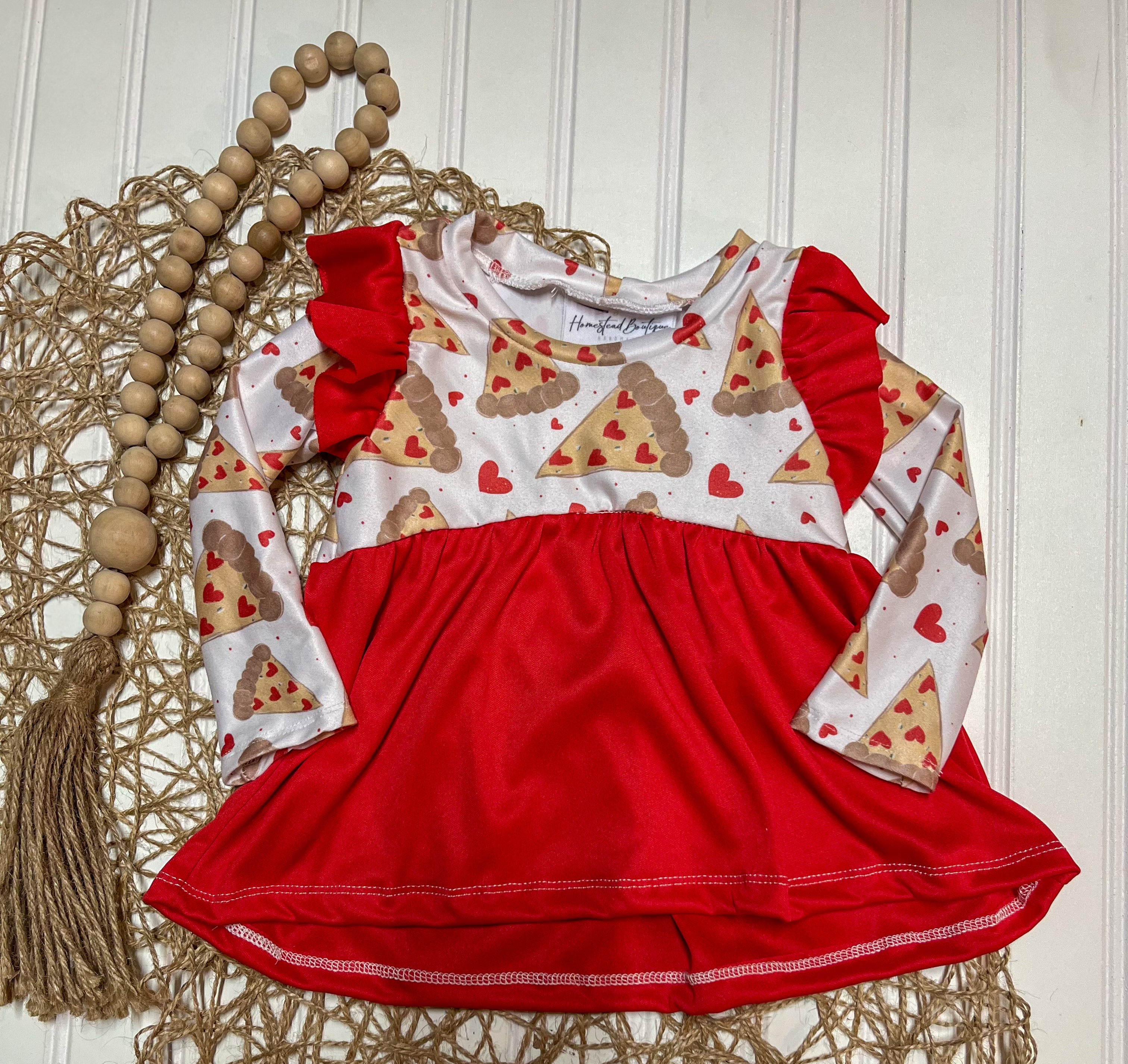 Pizza my heart peplum with ruffle  (18-24)