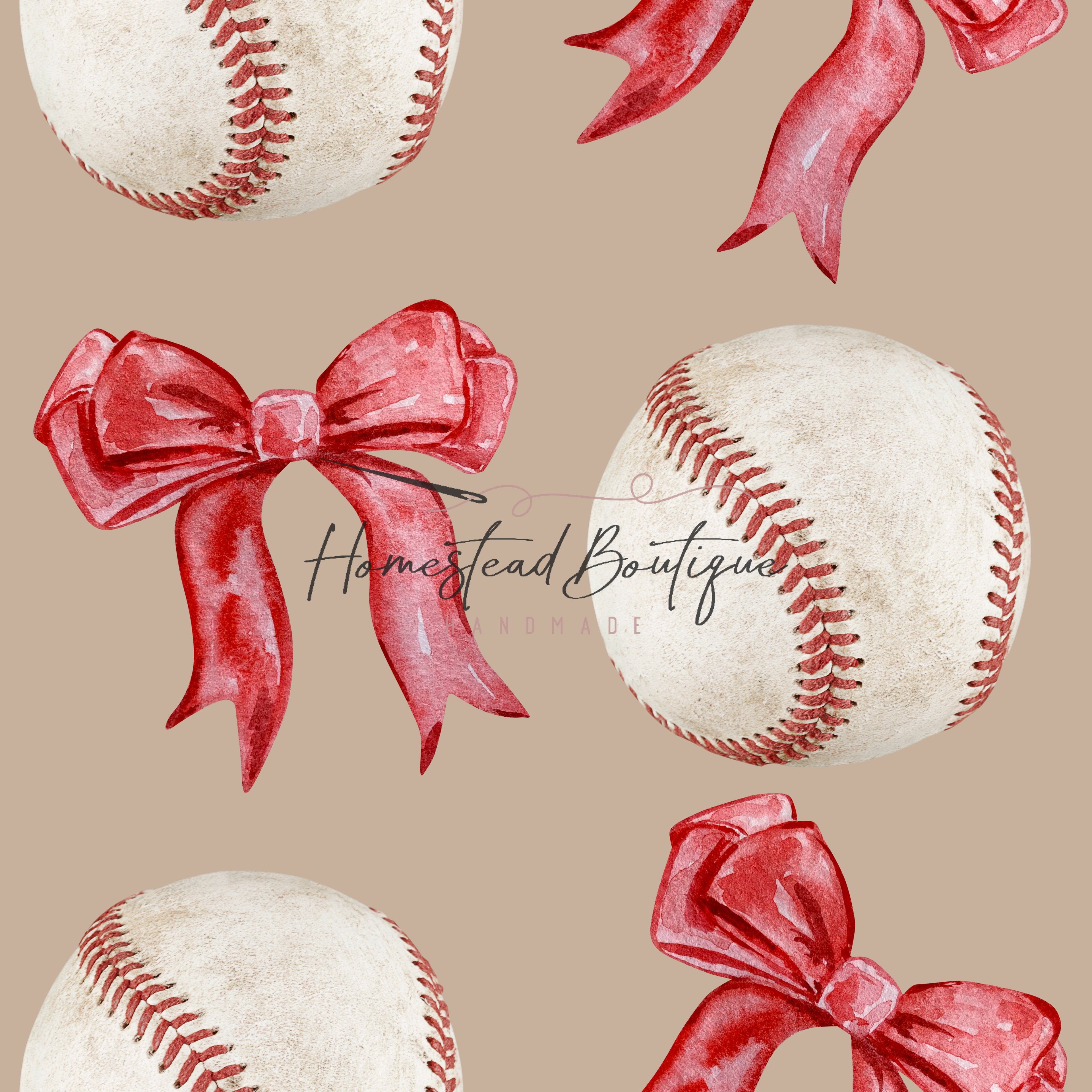 Baseball bow seamless