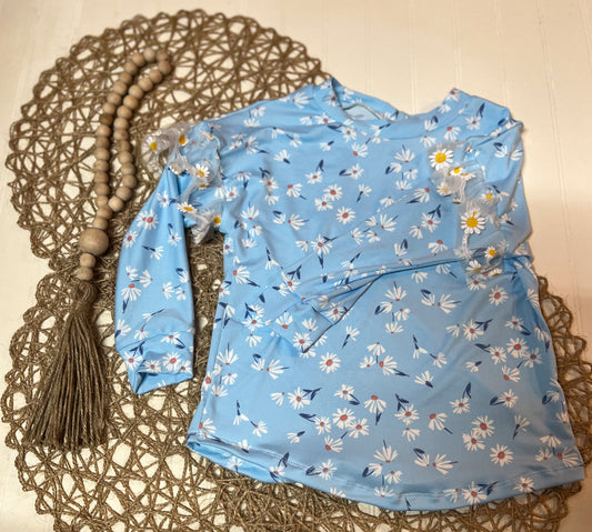 Daisy dolman with mesh ruffle (4t)