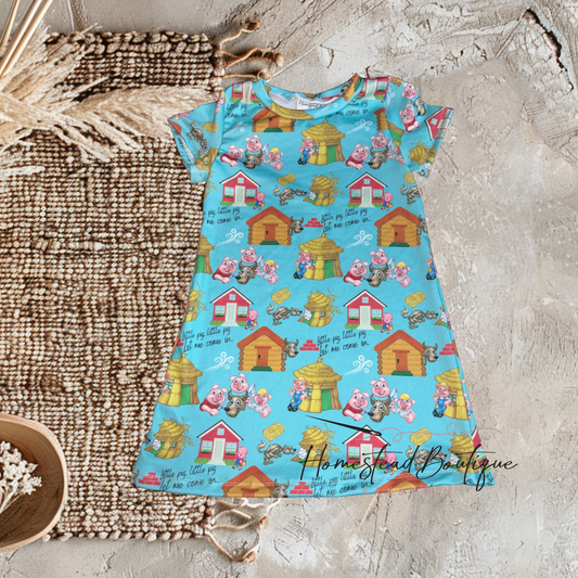 3 pigs t shirt dress (2t)