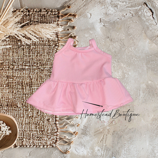 Pink cami peplum (9/12)