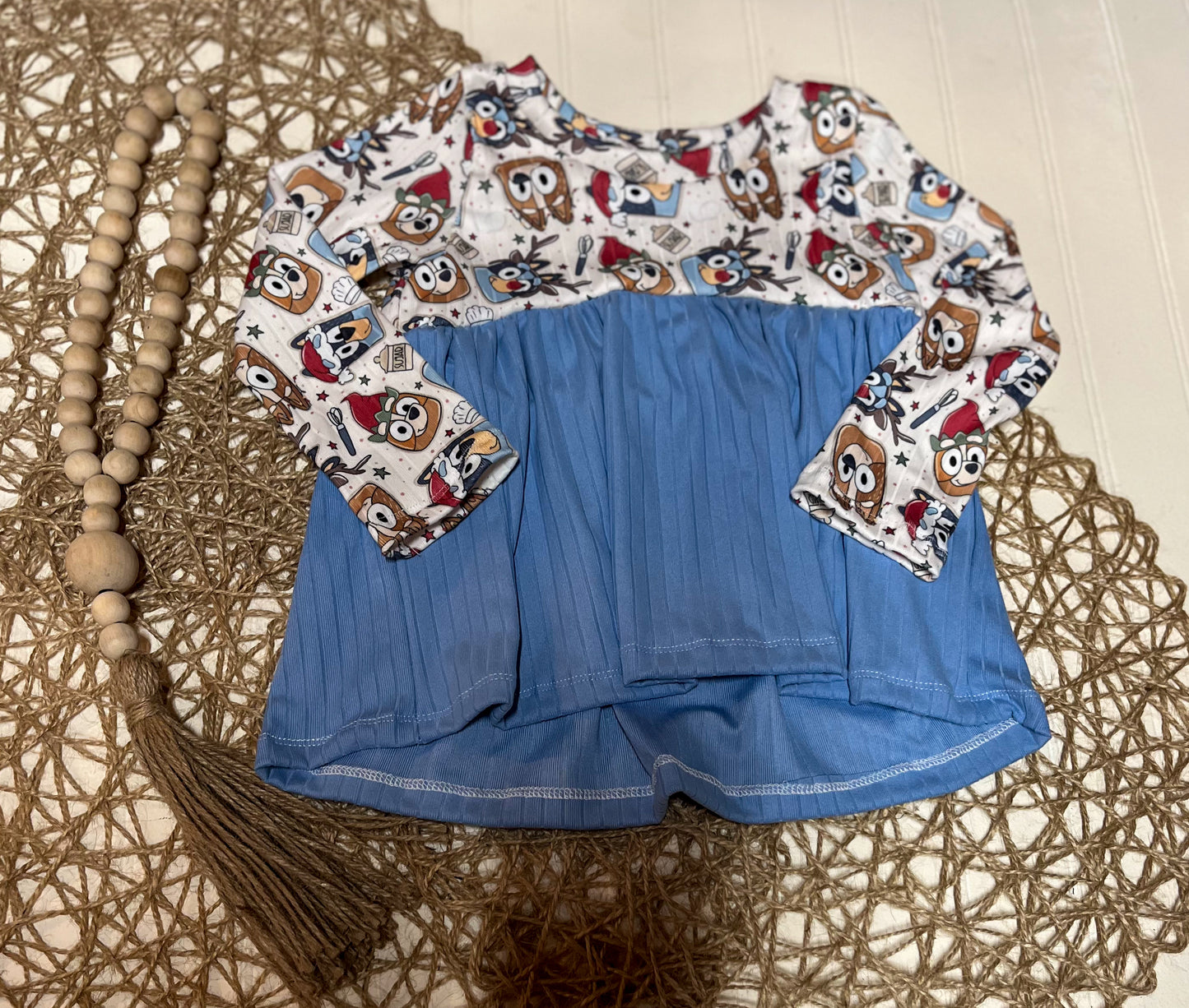 Blue dog sugar cookies peplum (2t)